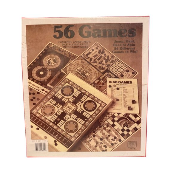 sealed new VINTAGE WHITMAN 56 GAMES IN 1 BOX collectable decor entertainment - Picture 2 of 8